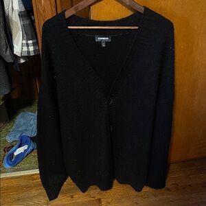 Express Classic Black Knit Cardigan